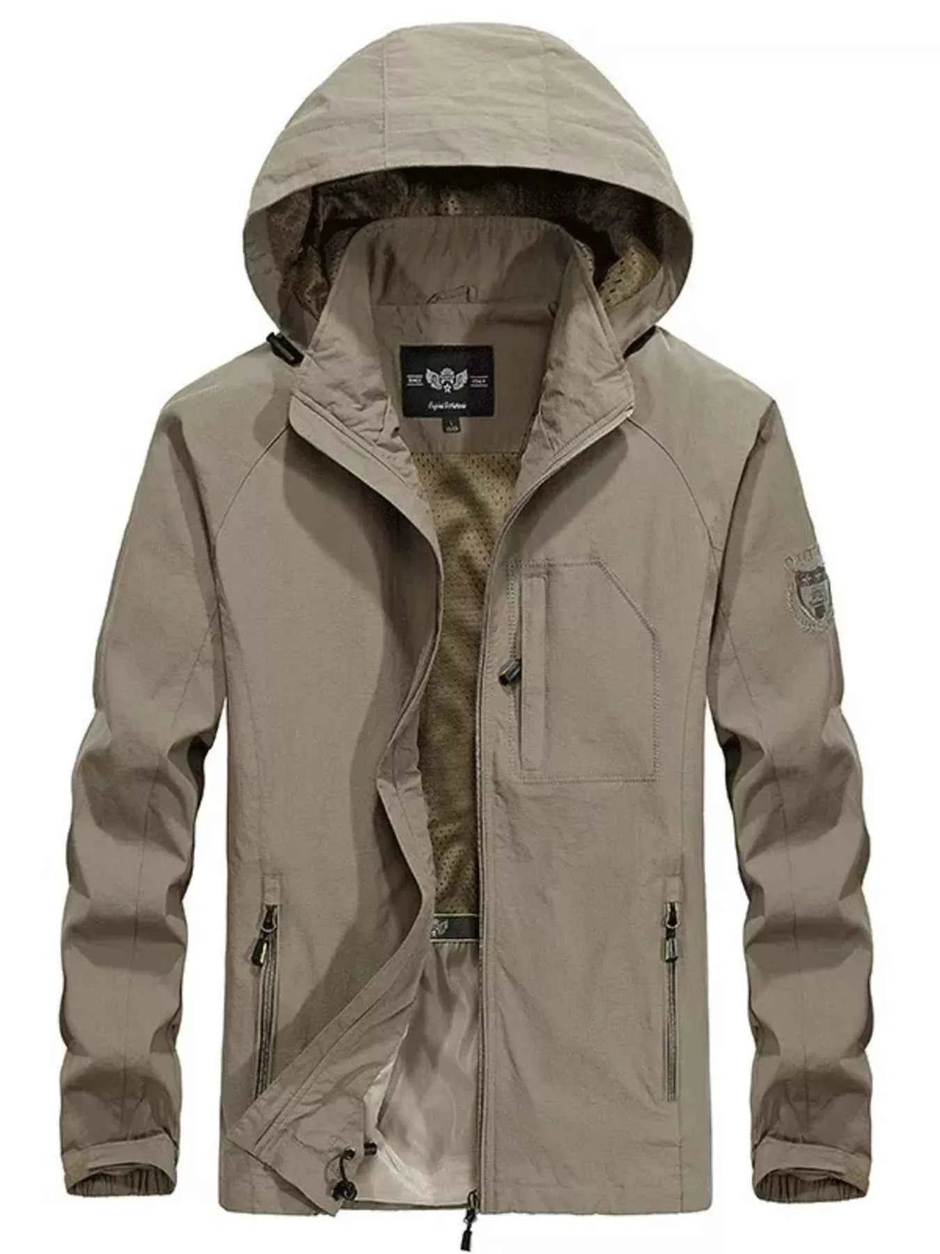 Men's Zip Up Long Sleeve Hooded Jacket