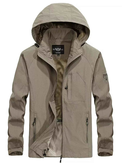 Men's Zip Up Long Sleeve Hooded Jacket