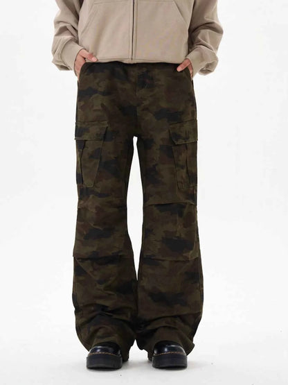 Men's Camouflage Wide Leg Cargo Pants