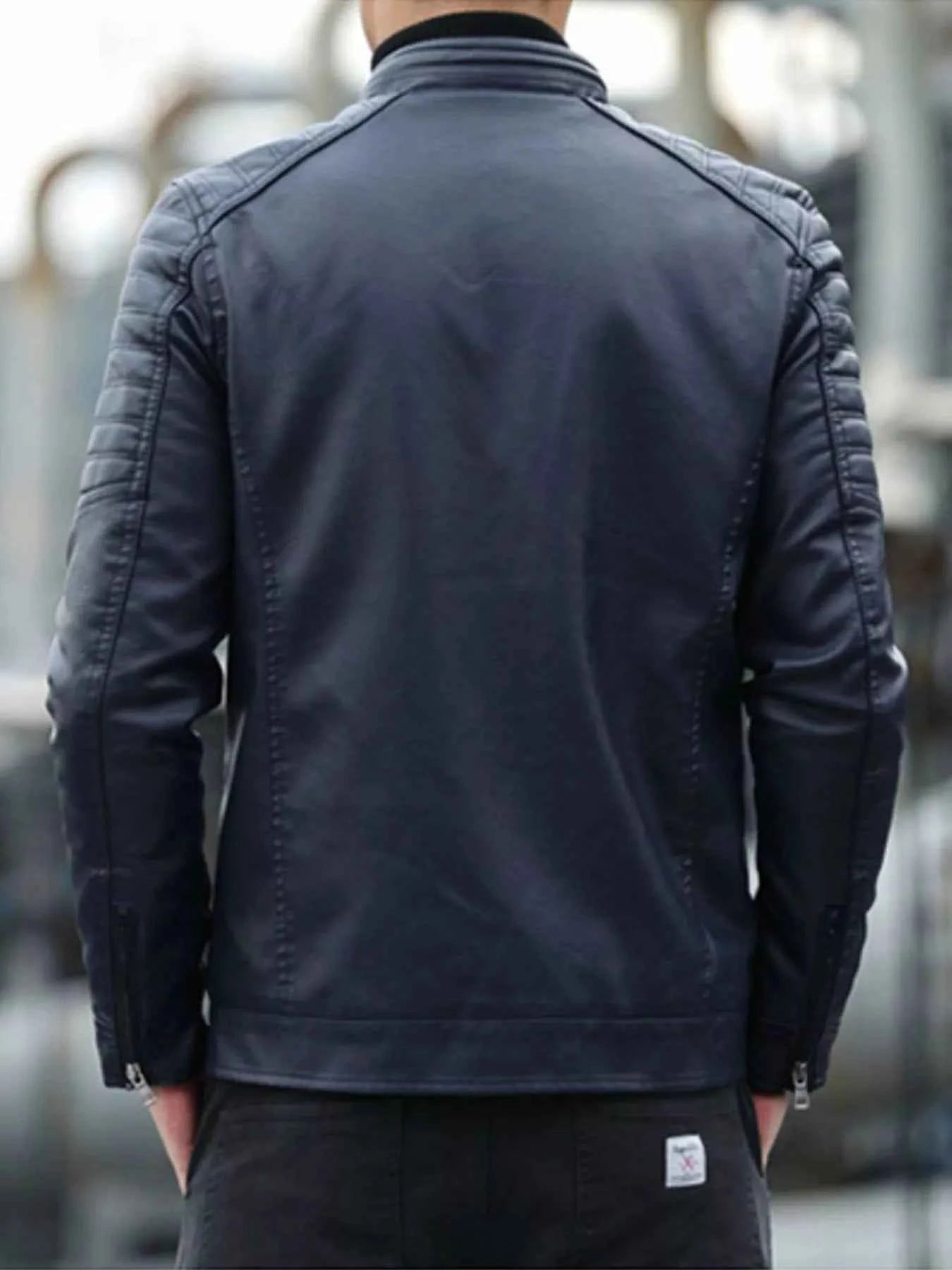 Men's Plus Size Zip Up Long Sleeve Jacket