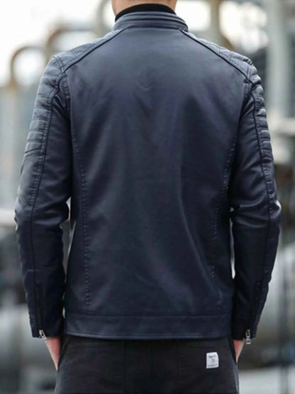 Men's Plus Size Zip Up Long Sleeve Jacket