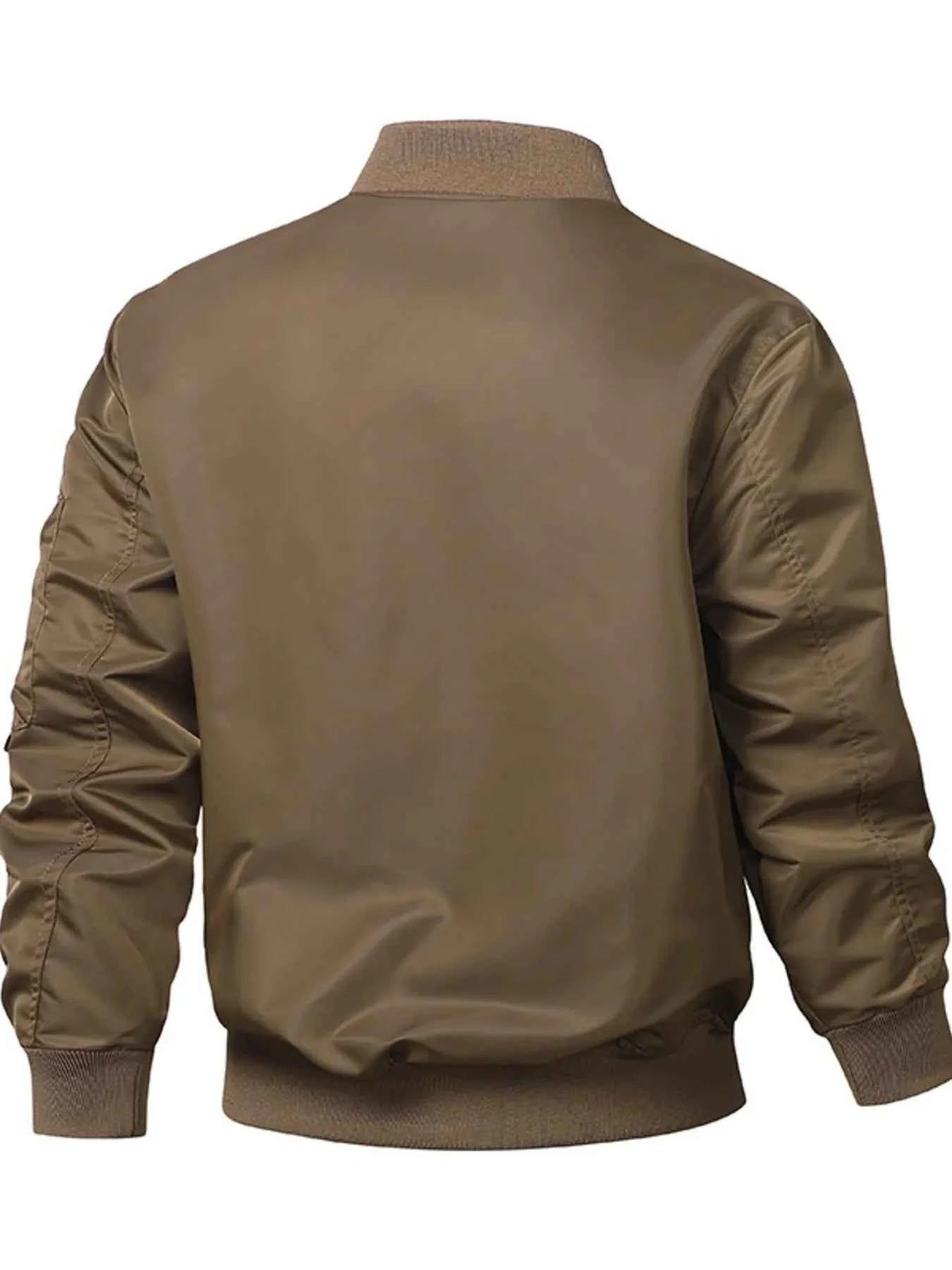 Men's Plus Size Zip Up Long Sleeve Jacket