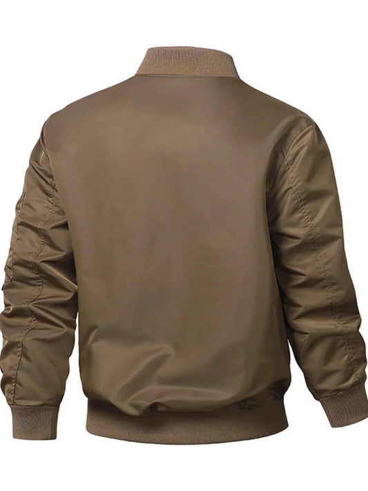 Men's Plus Size Zip Up Long Sleeve Jacket