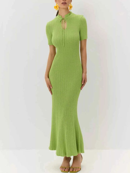 Short Sleeve Knitted Mermaid Dress