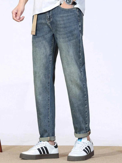 Men's Wash Straight Leg Jeans