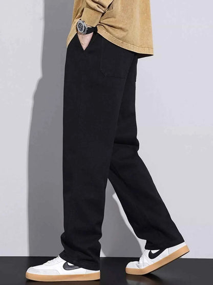 Men's Plus Size Relaxed Fit Drawstring Jeans