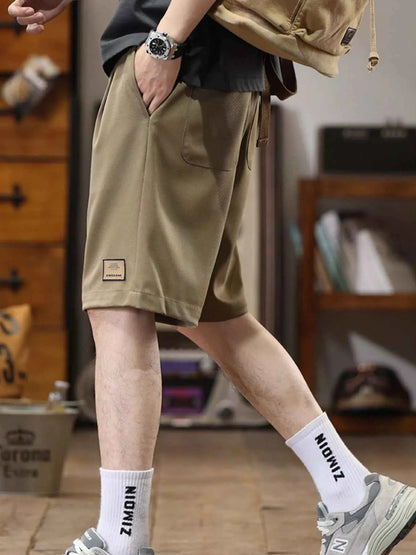 Men's Plus Size Casual Loose-Fit Drawstring Shorts