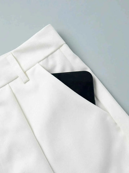 V-Neck Vest and Pants Two-Piece Blazer Set