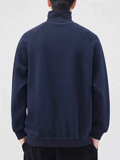 Men's Plus Size Turtleneck Long Sleeve Sweatshirt