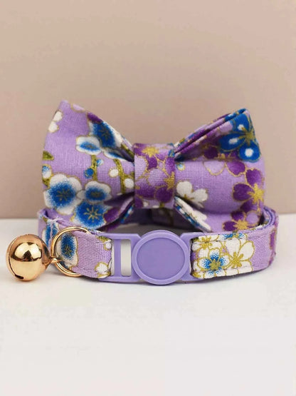 2 Piece Bow Tie Pet Collar with Bell
