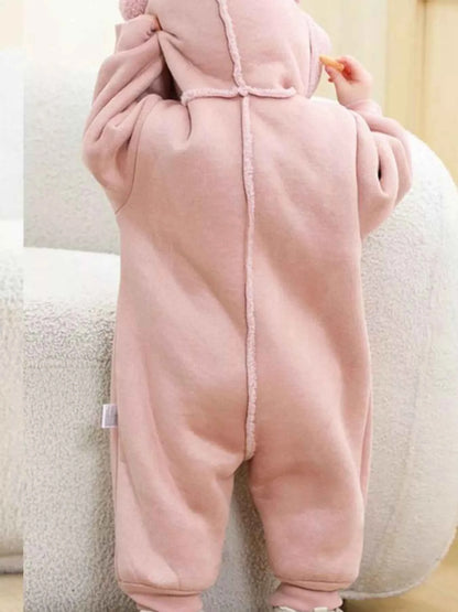 Children's Fleece Hooded One-Piece Jumpsuit