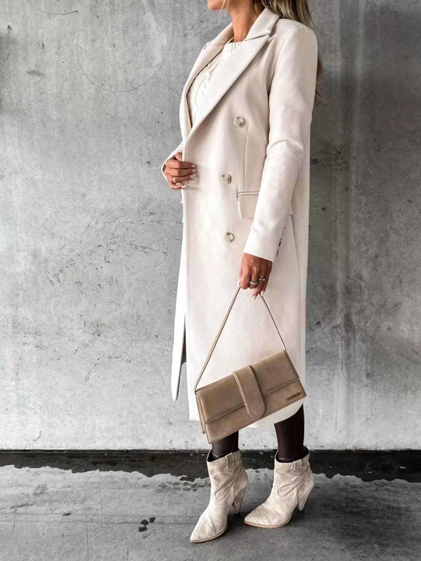 Double-Breasted Longline Coat