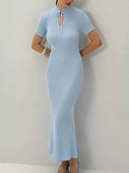 Short Sleeve Knitted Mermaid Dress