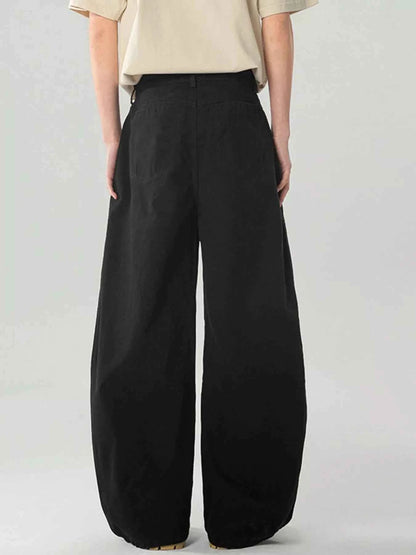 Men's Pocketed Wide Leg Pants