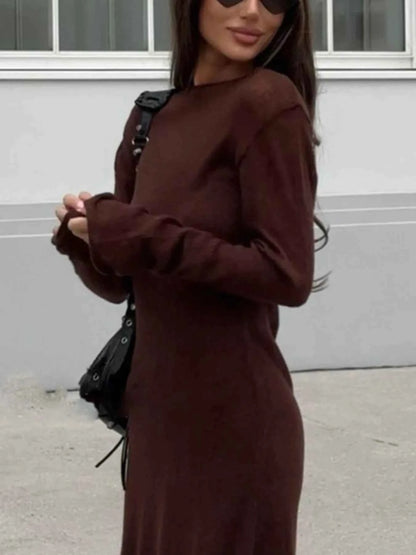 Ribbed Knit Cami Dress and Cover Up Sweater Set