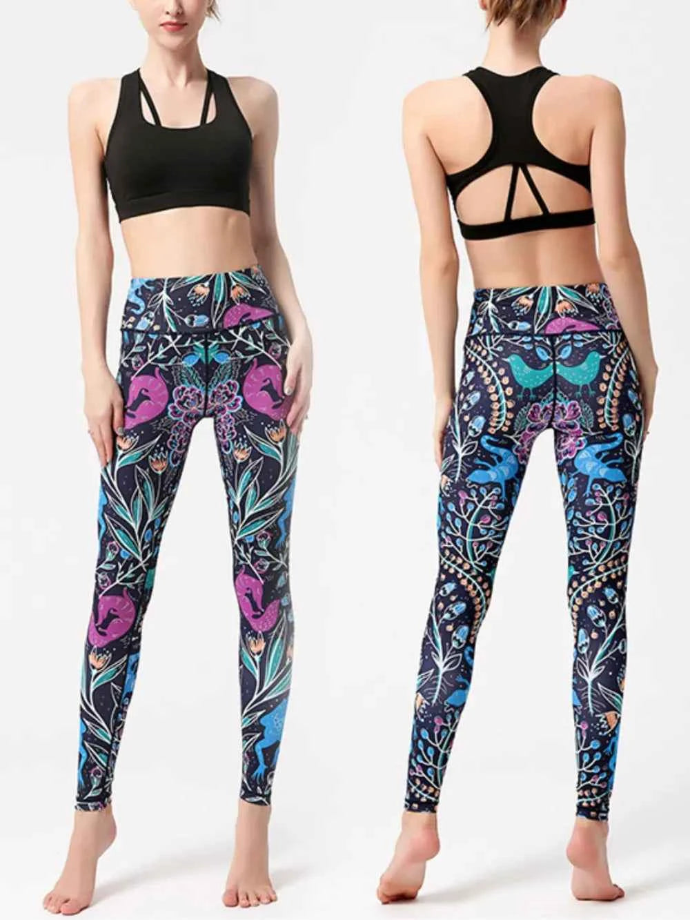 Printed High Waist Active Leggings