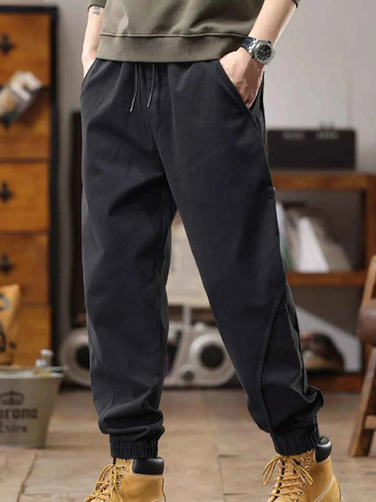 Men's Full Size Drawstring Jogger Pants with Elastic Cuffs Plus Size
