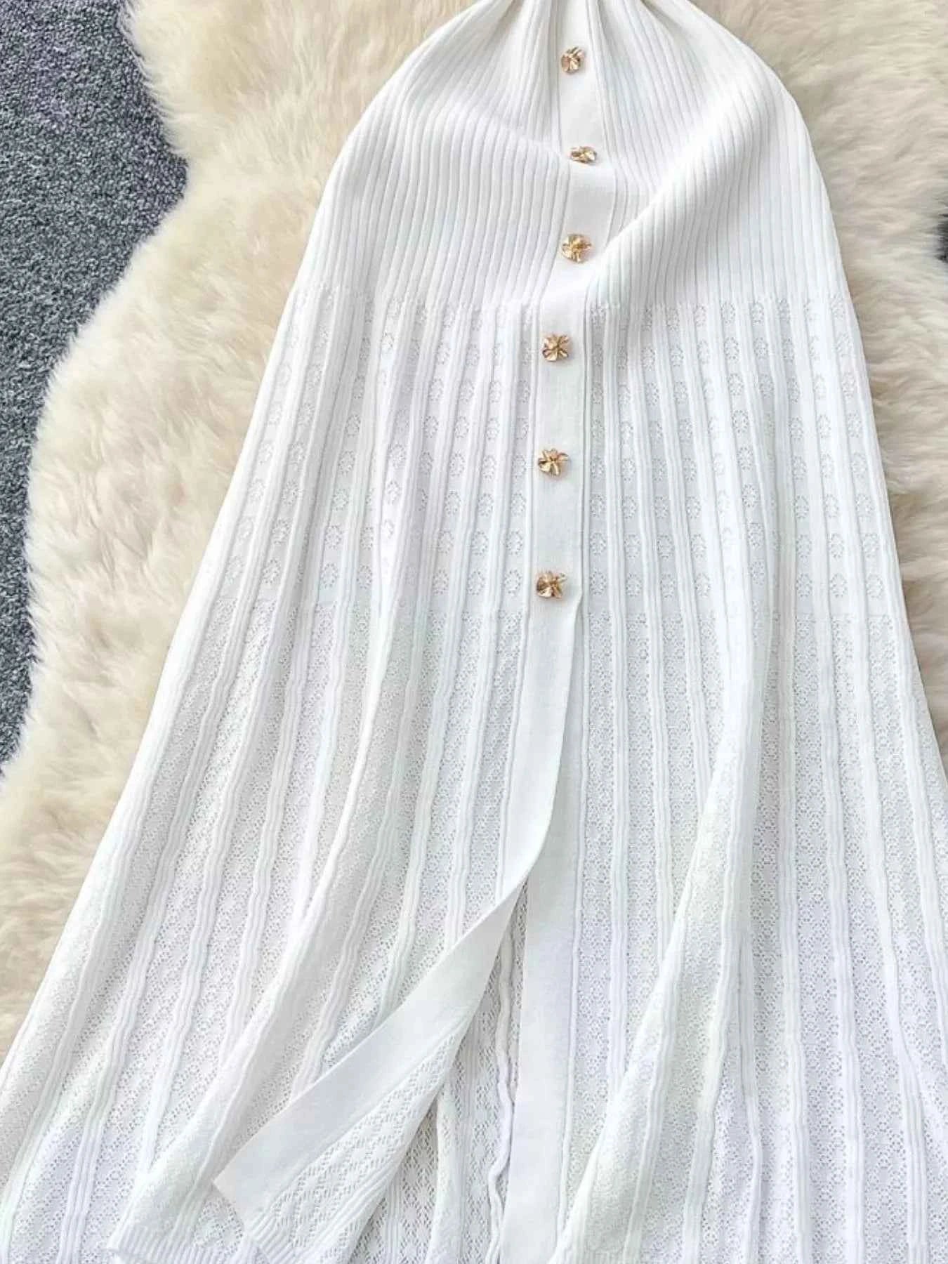 Button Front Short Sleeve Knit Dress