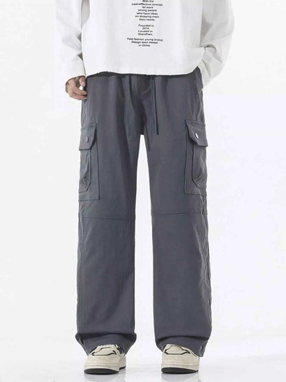 Men's Full Size Multi-Pocket Cargo Utility Pants Plus Size