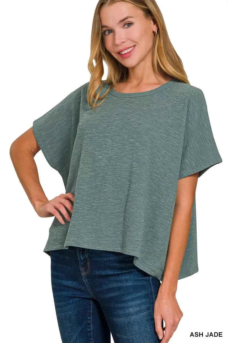 Zenana Cotton Slub Oversize Tee