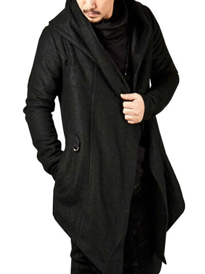 Men's Plus Size Long Sleeve Hooded Coat