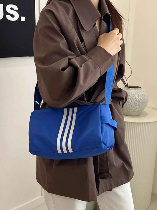 Striped Barrel Crossbody Bag