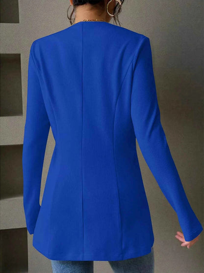 One Button Long Sleeve Blazer