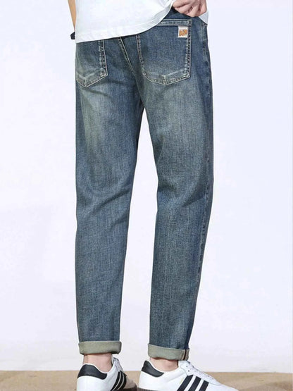 Men's Wash Straight Leg Jeans