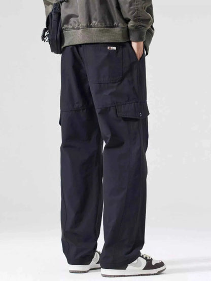 Men's Full Size Wide Leg Cargo Pants Plus Size