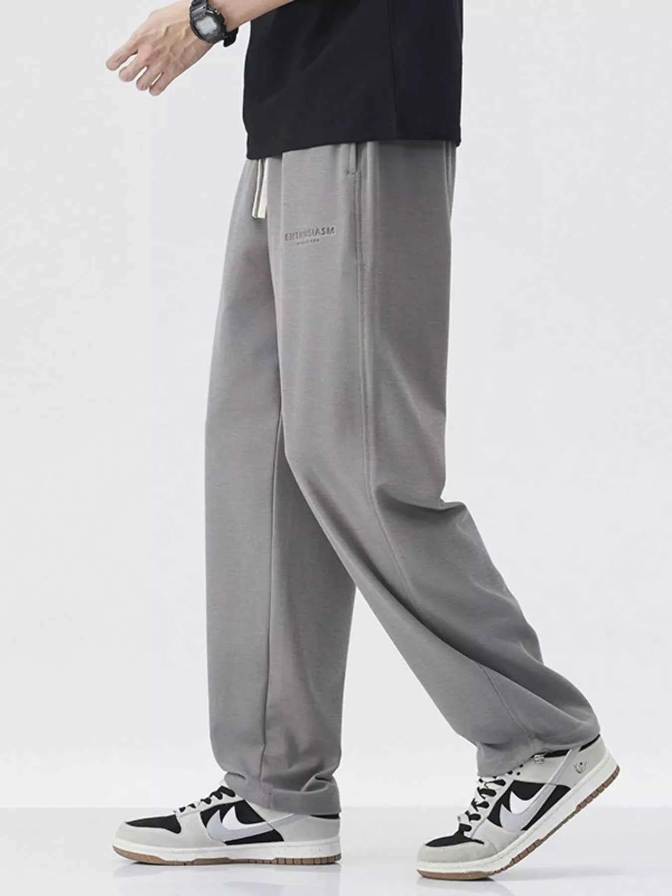 Men's Plus Size Drawstring Relaxed Fit Casual Pants