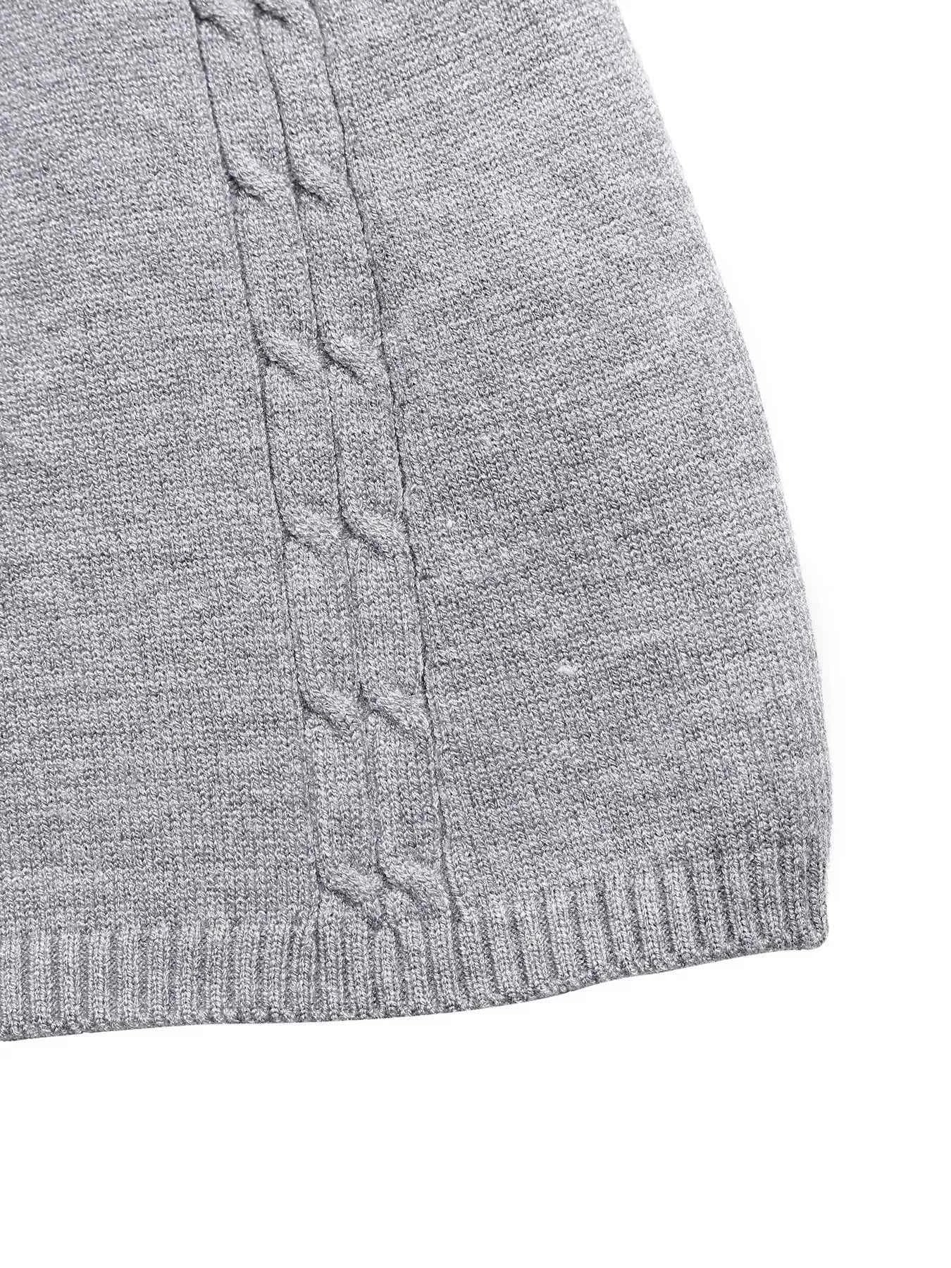 Cable Knit A-Line Sweater Dress