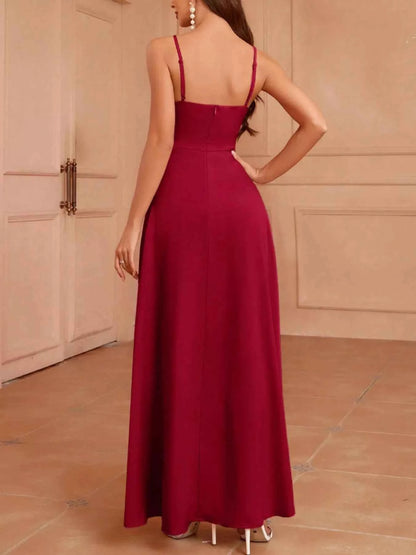 Slit Spaghetti Strap Maxi Dress