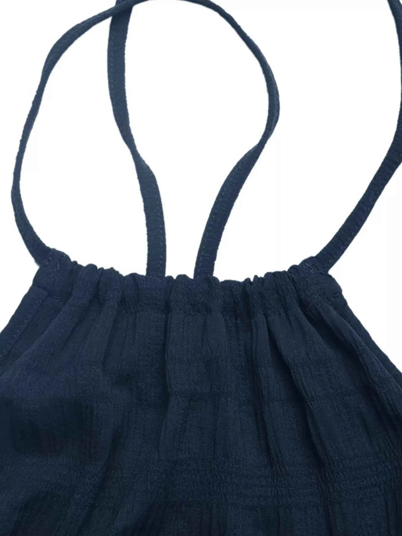 Tie Back Tiered Midi Dress