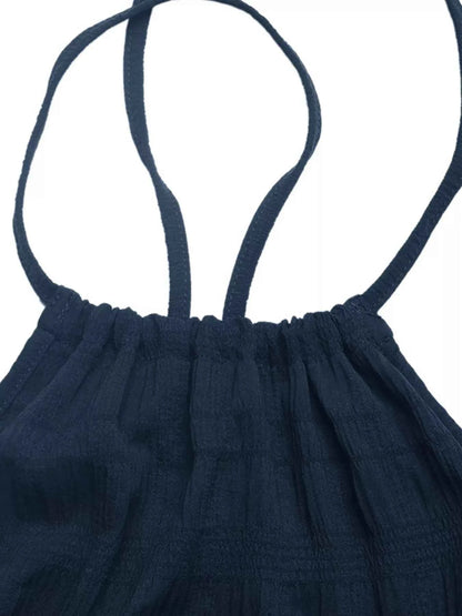 Tie Back Tiered Midi Dress