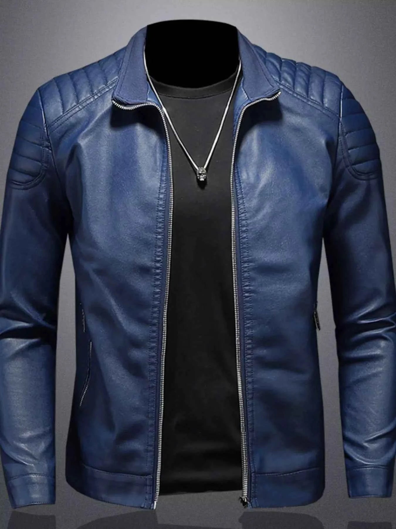 Men's Plus Size Zip Up Long Sleeve Jacket