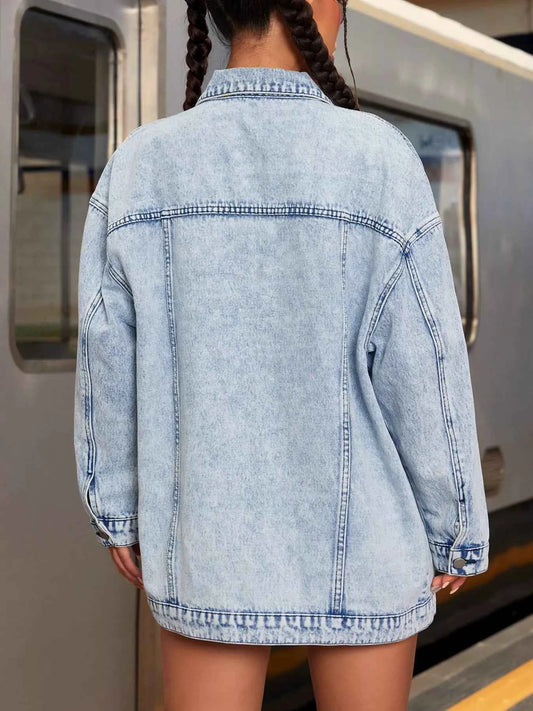 Oversized Button Up Denim Jacket