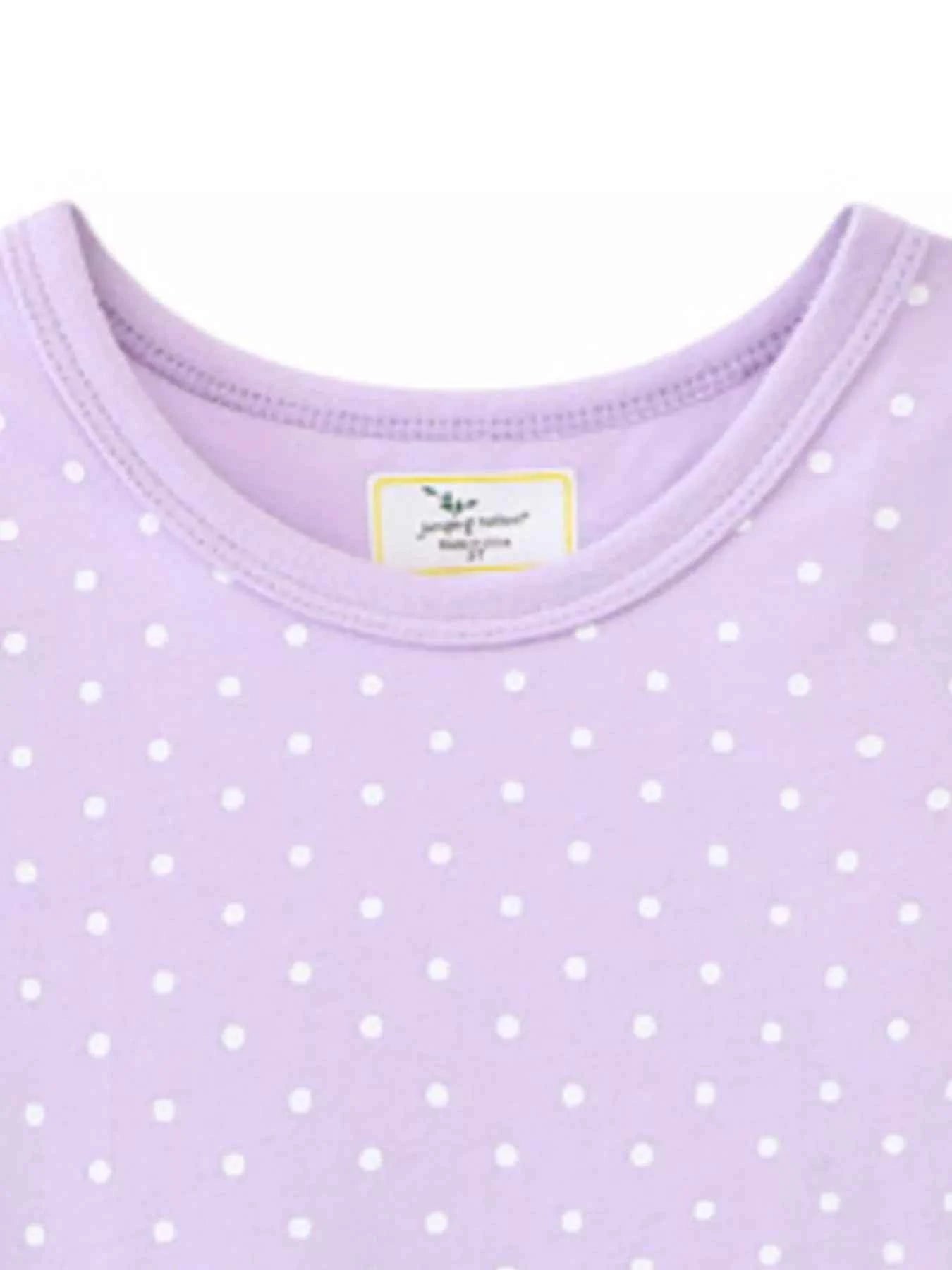 Children's Unicorn Embroidered Polka Dot Dress