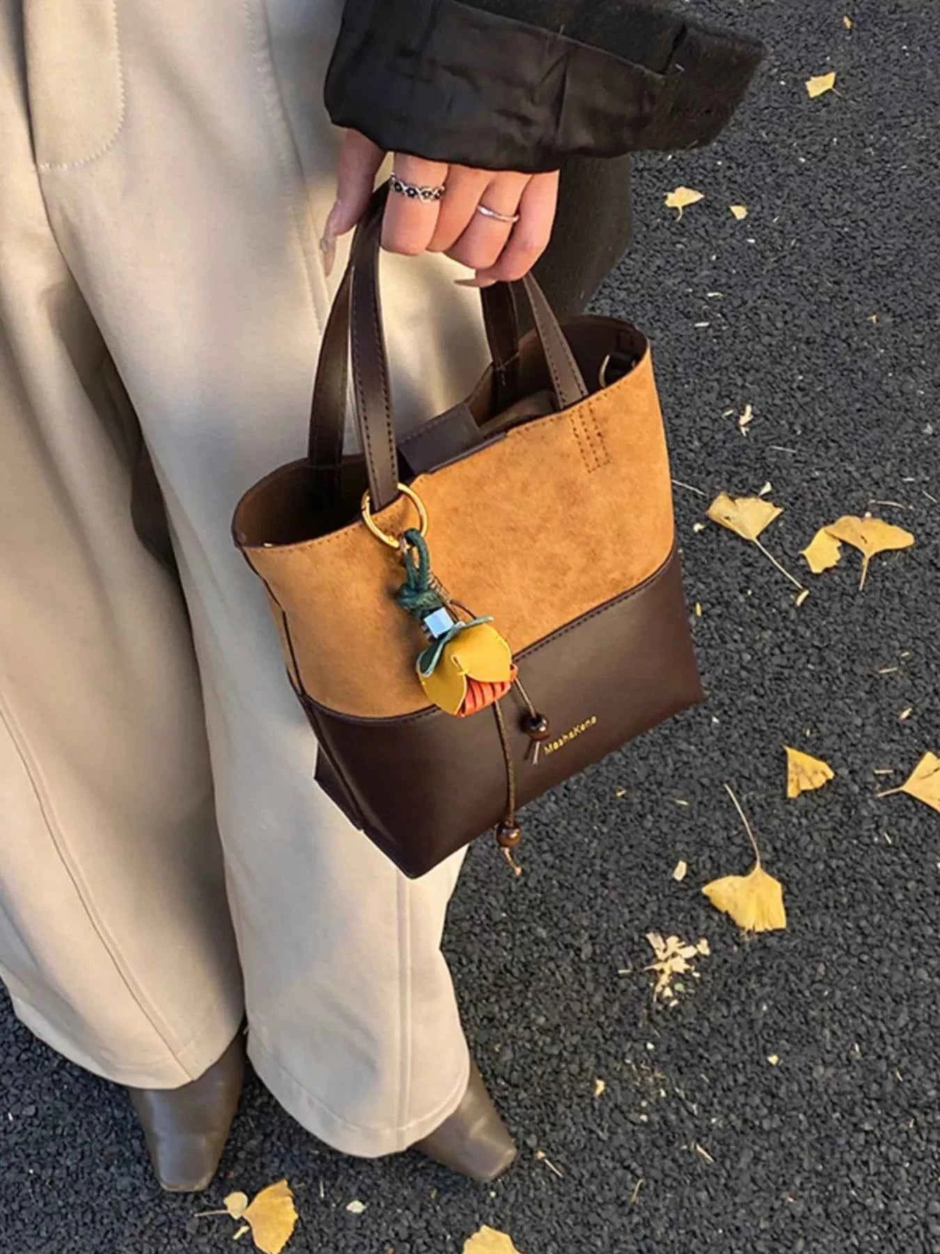 Two-Tone Crossbody Bag