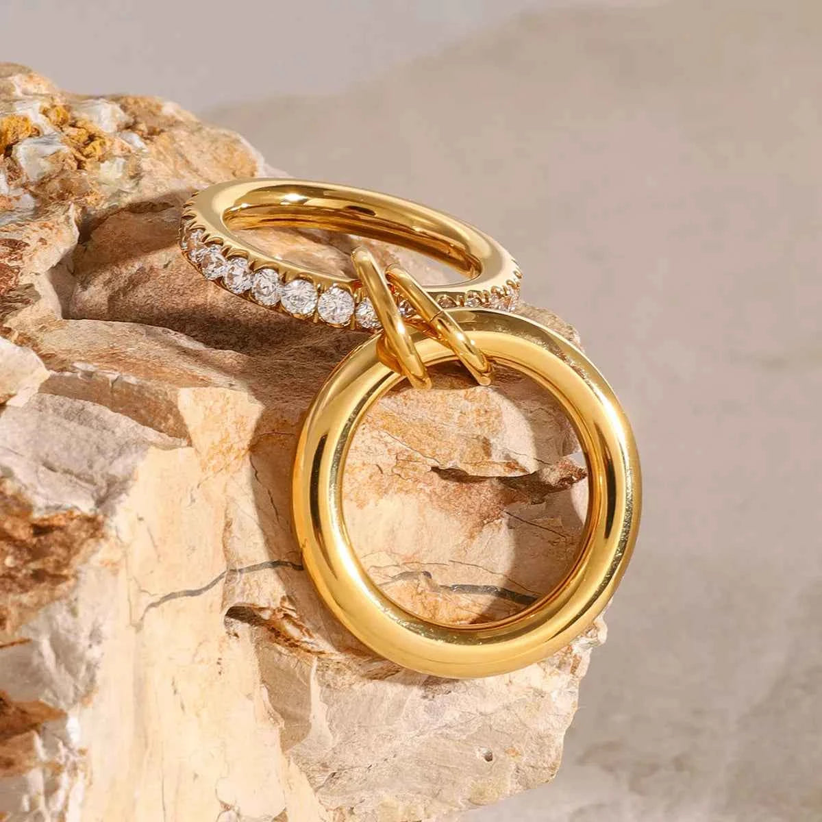 18K Gold-Plated Double Layered Ring