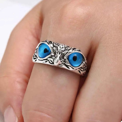 Alloy Owl Eyes Ring