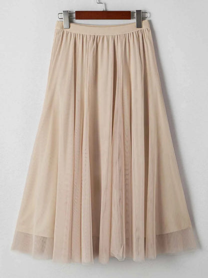 High-Waisted Midi Skirt