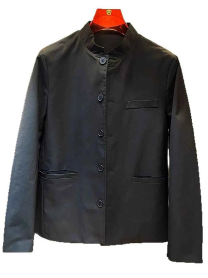 Men's Plus Size Button Up Long Sleeve Jacket
