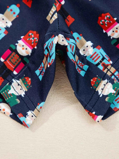 Mama Claus Plaid Letter Tee and Nutcracker Shorts 2pcs Lounge Set