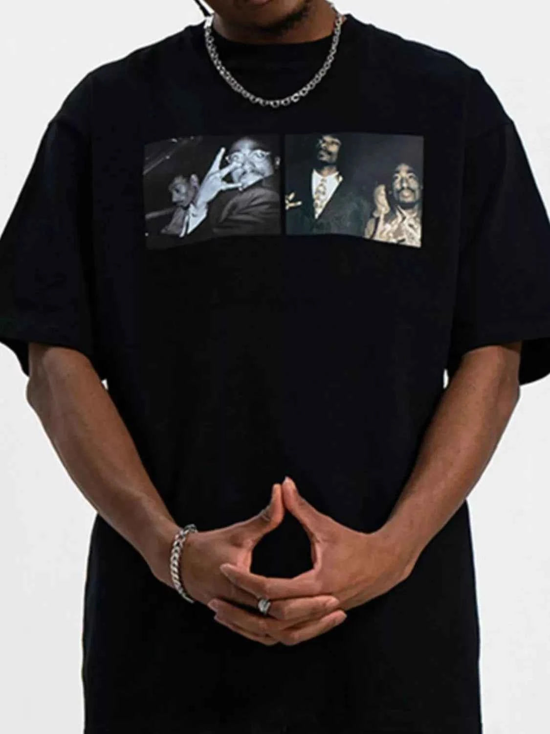 Men's Basic Style Round Neck Graphic T-Shirt