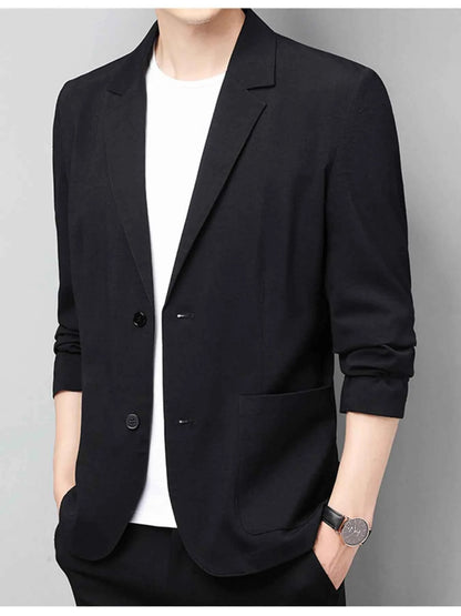 Men's Full Size Button Up Long Sleeve Blazer Plus Size