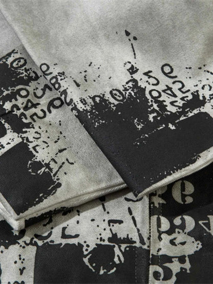 Men's Printed Zip Up Jacket