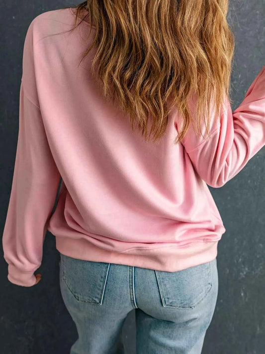 Halloween Leopard Bowknot Pumpkin Graphic Sweatshirt