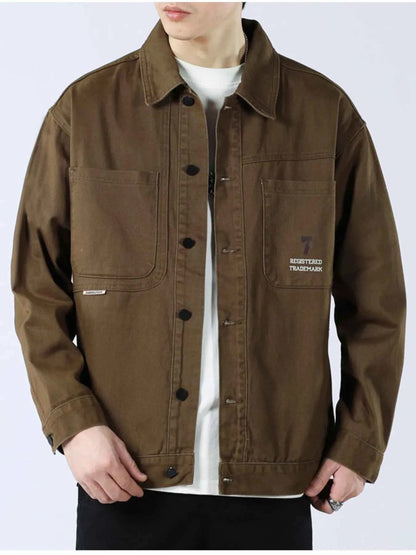 Men's Full Size Button Up Long Sleeve Shacket Plus Size