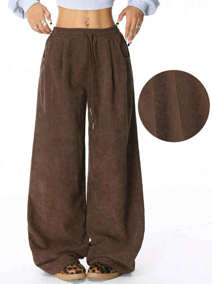 Wide Leg Drawstring Pants