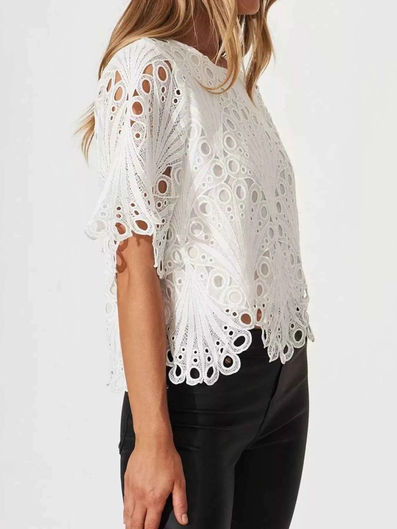 Lace Half Sleeve Blouse